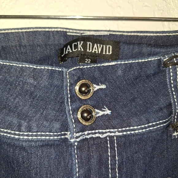 NWT Jack David Jeans Plus Size 22 Womens High Rise  Dark Denim - Picture 6 of 13